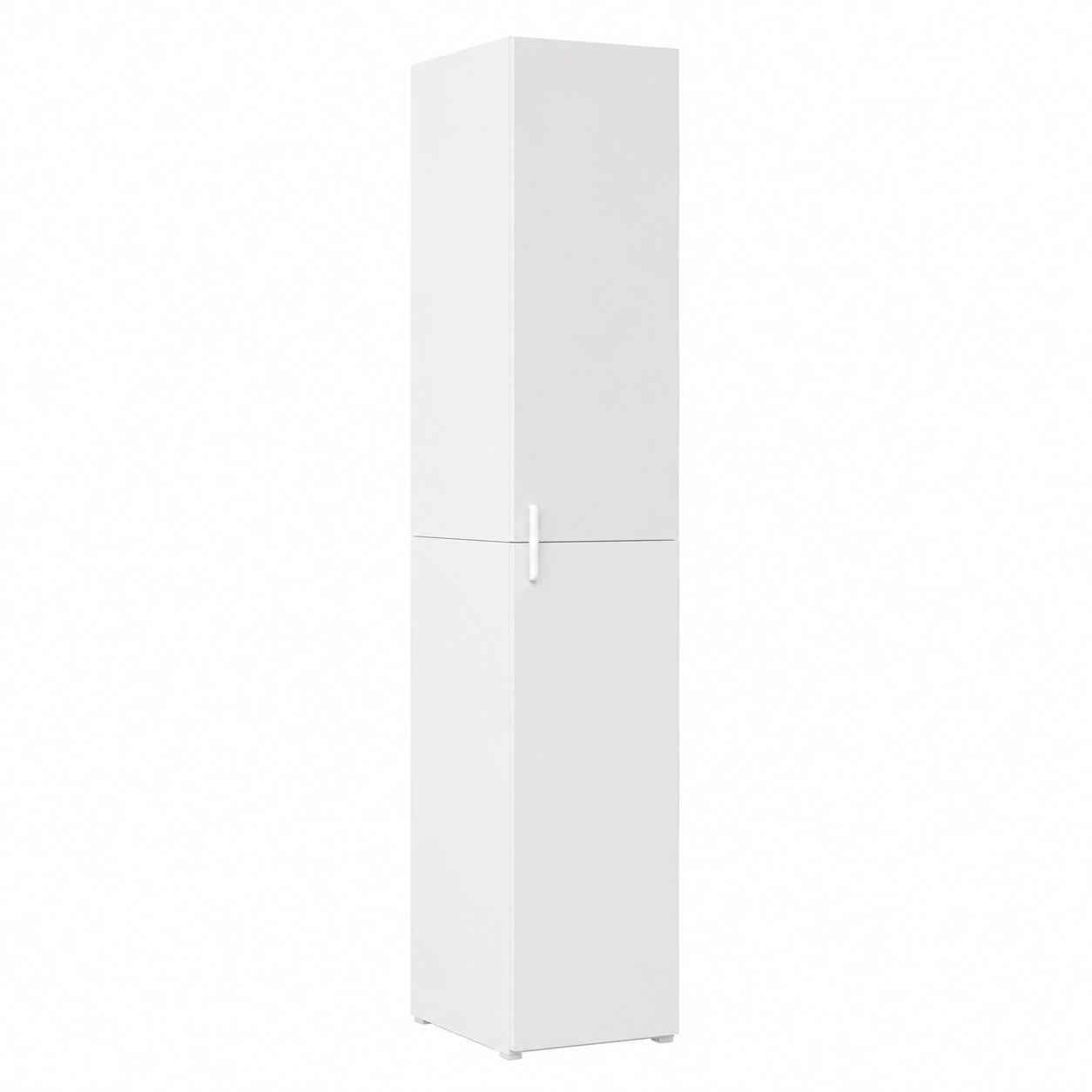 Armario Alto de Madera Blanca 30x42,5x185 cm con Estantes