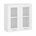 Armario de Pared de Vidrio Blanco 60x31x60 cm para Baño y Cocina