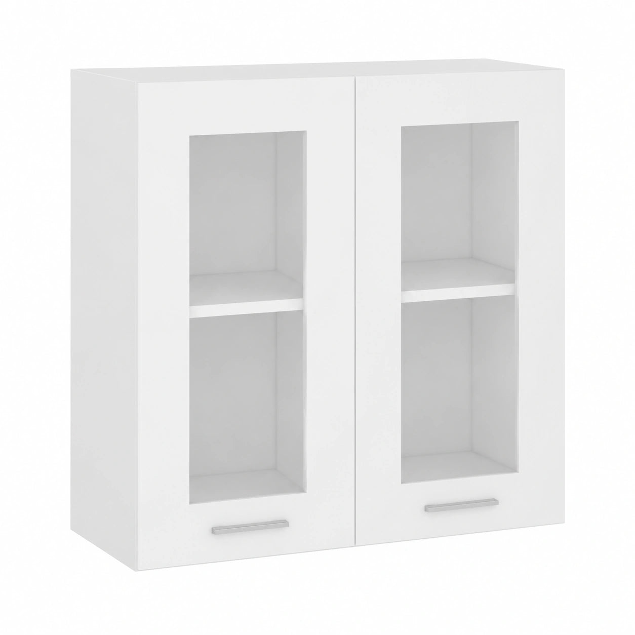 Armario de Pared de Vidrio Blanco 60x31x60 cm para Baño y Cocina