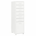 Armario Archivador Móvil de Metal Blanco para Oficina 28x41x109 cm