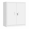 Armario Archivador Metálico con Cerradura para Oficina, Blanco, 90x92x40 cm