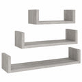 Estanterías de Pared de Madera Gris Sonoma para Decoración de Hogar