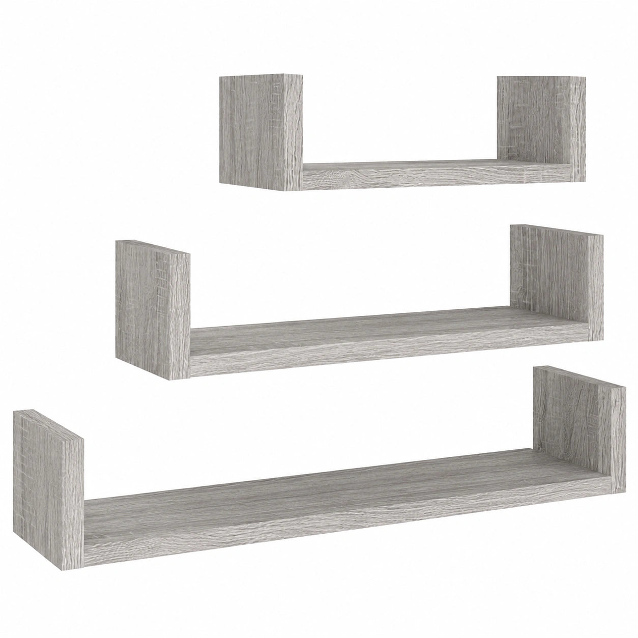 Estanterías de Pared de Madera Gris Sonoma para Decoración de Hogar