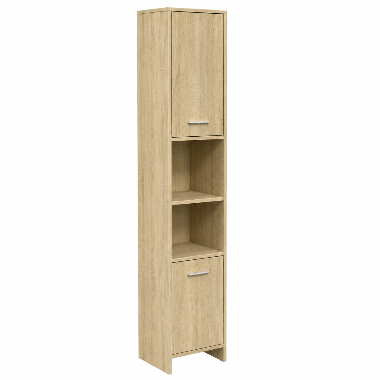 Armario Alto para Baño de Madera de Roble 30x30x183,5 cm