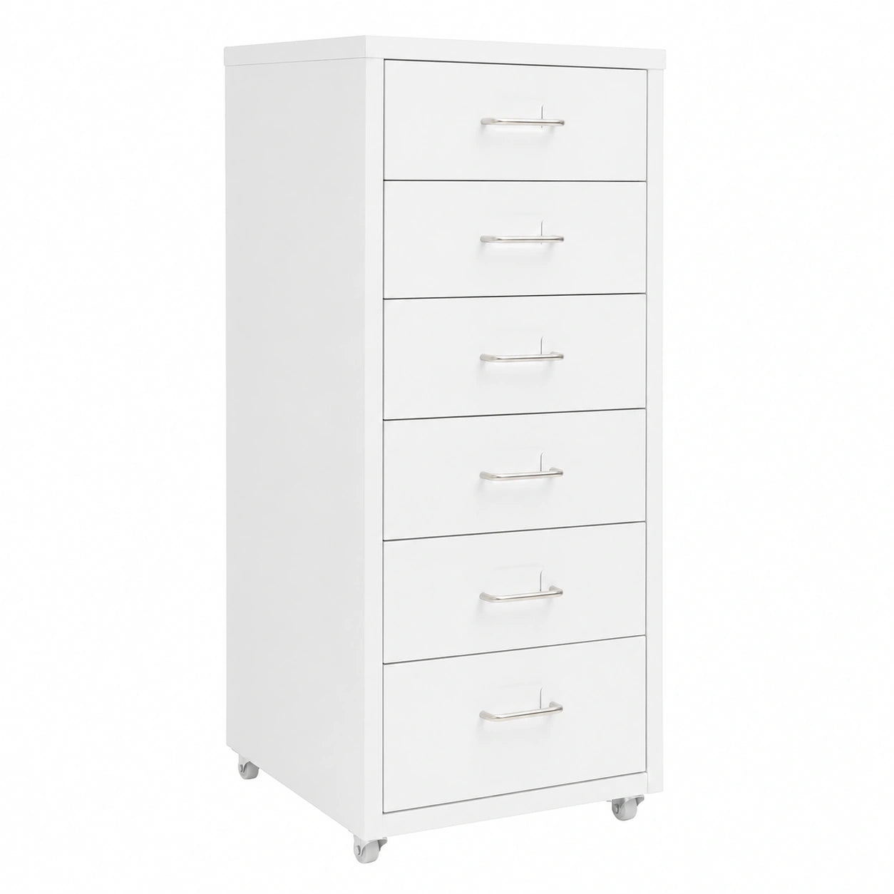 Archivador Metálico Móvil para Oficina 28x41x69 cm, Blanco