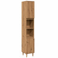 Armario Alto para Baño de Roble Natural 30x30x190 cm