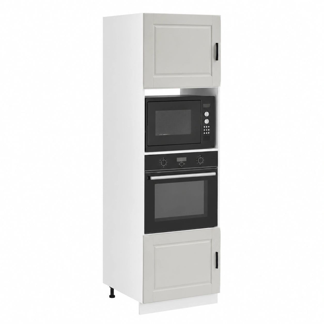 Juego de Armarios de Cocina para Horno, 2 Piezas, Gris Hormigón, Madera Compuesta