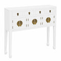 Aparador Chino de Madera Maciza 95x24x91 cm