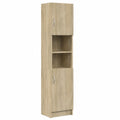 Armario de Baño Alto en Madera Roble 32x25,5x190 cm, Almacenamiento Moderno