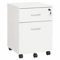 Cajonera de Oficina Vinsetto con Ruedas y Cerradura, 2 Cajones para Documentos A4, 40x49x58 cm, Blanco