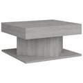 Mesa de Centro Gris Sonoma de Madera Chapada para Salón 57x57x30 cm