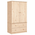 Armario Independiente de Pino Macizo para Dormitorio 90x55x170 cm