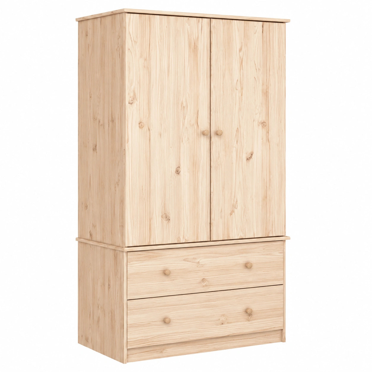Armario Independiente de Pino Macizo para Dormitorio 90x55x170 cm