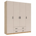 Armario de 4 Puertas y 2 Cajones en Mauvella Beige - Modelo Elba de Shiito