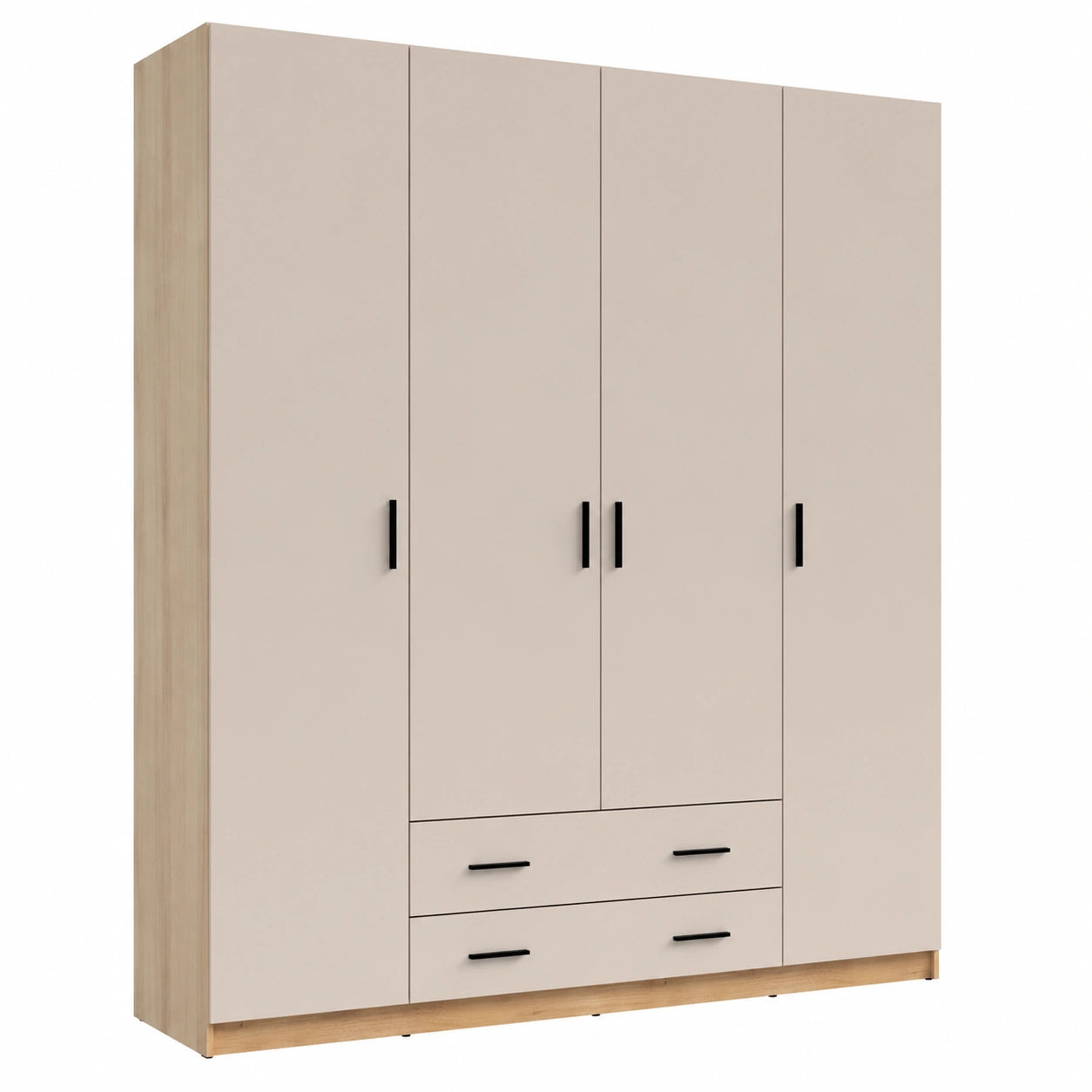 Armario de 4 Puertas y 2 Cajones en Mauvella Beige - Modelo Elba de Shiito