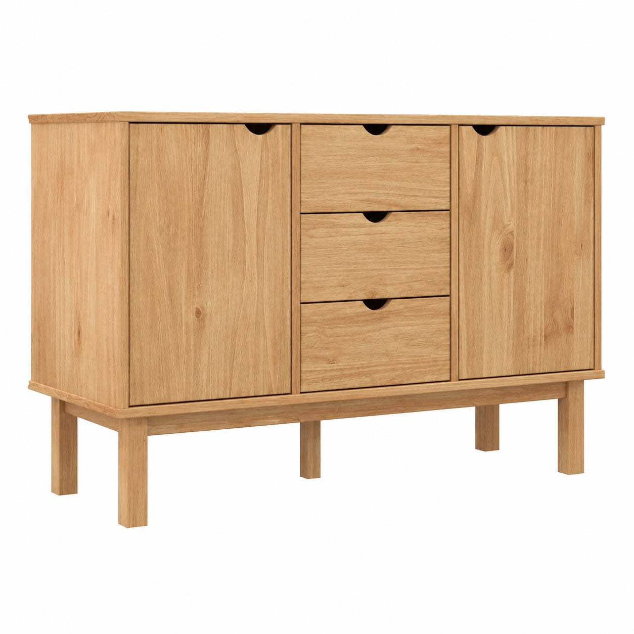 Aparador de Madera Maciza de Pino para Comedor y Salón