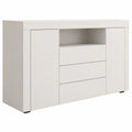 Aparador Moderno Yanis con Puertas y Cajones en Blanco 160x72x35 cm