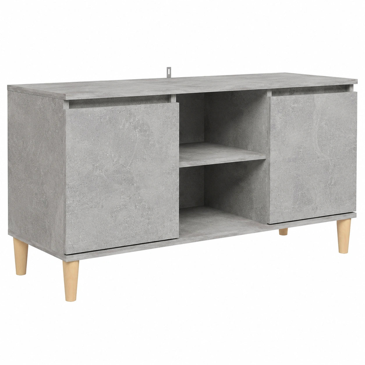Mesa TV Minimalista en Madera Maciza 103,5x50 cm Hormigón Gris