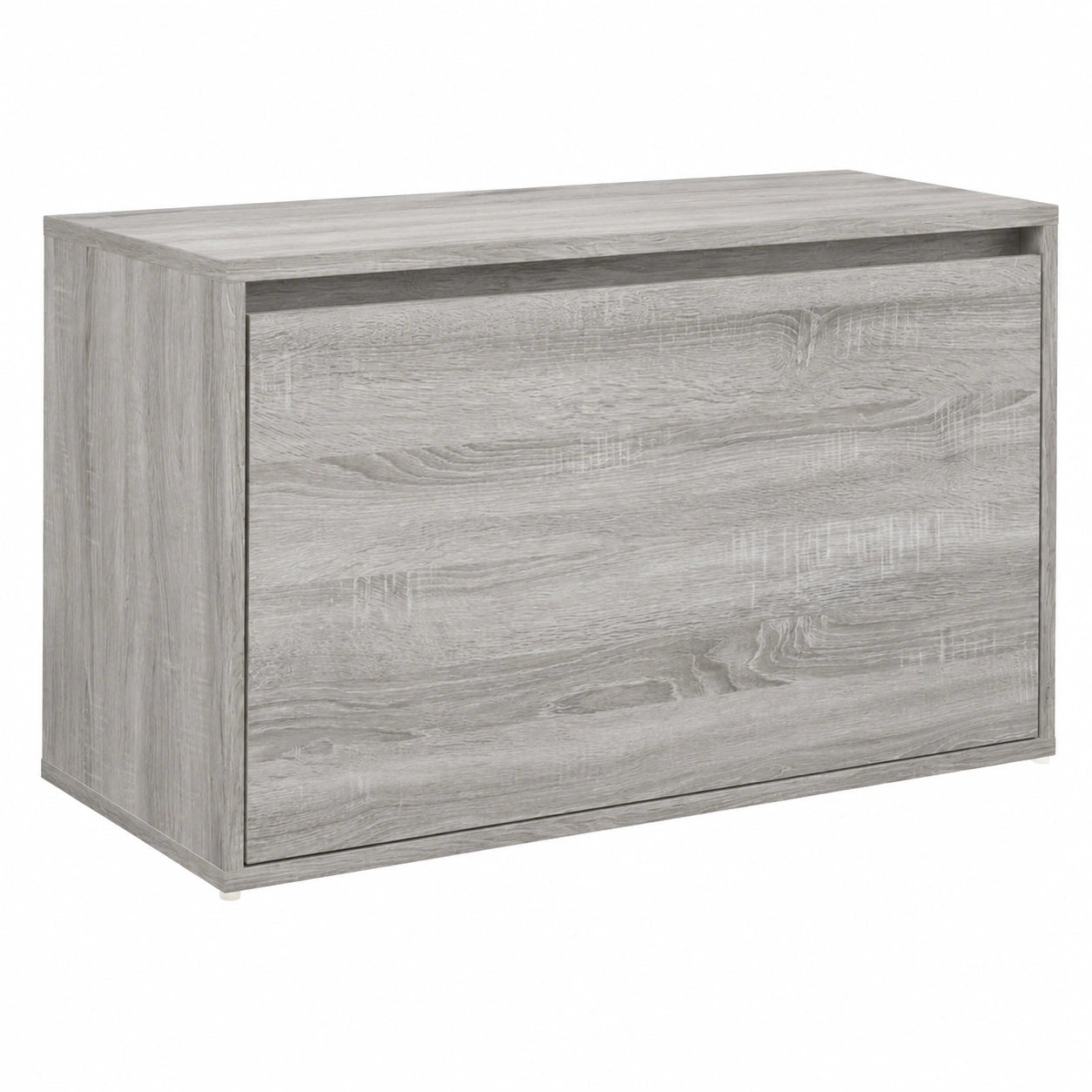 Banco Almacenamiento para Entrada de Madera Gris 80x40x45 cm