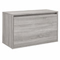 Banco Almacenamiento para Entrada de Madera Gris 80x40x45 cm