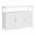 Buffet de Cocina Yaheetech con Puertas y Estantes Ajustables, Blanco, 100x35x81.5 cm