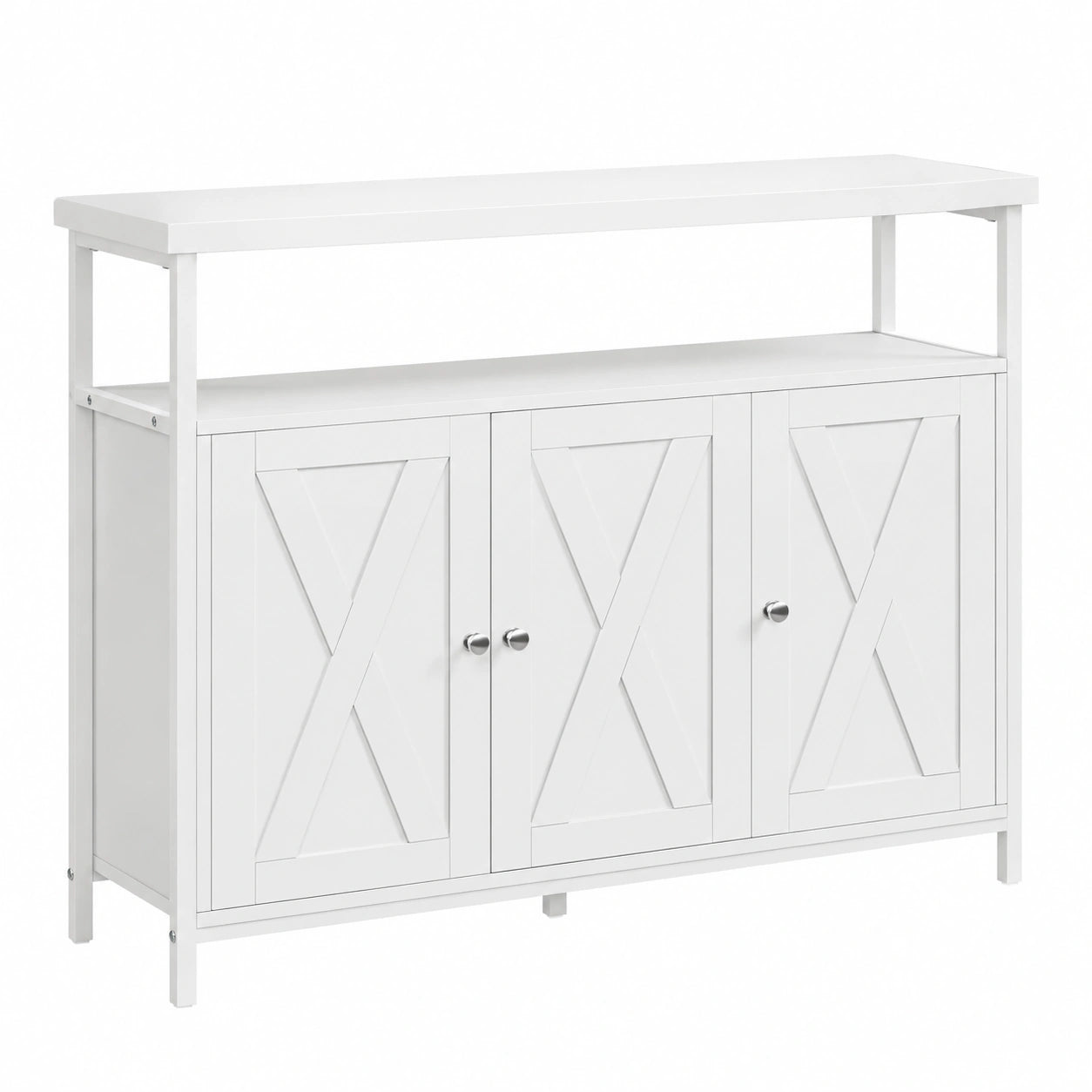 Buffet de Cocina Yaheetech con Puertas y Estantes Ajustables, Blanco, 100x35x81.5 cm