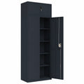 Armario Archivador Metálico de Oficina 240 cm Gris Antracita