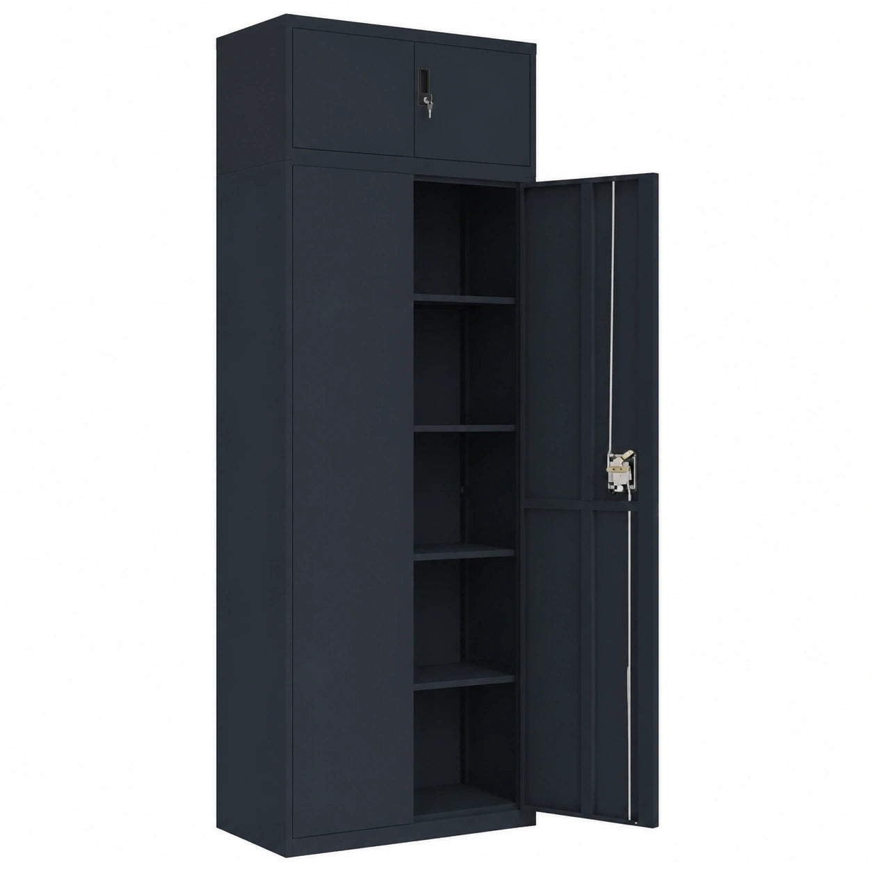 Armario Archivador Metálico de Oficina 240 cm Gris Antracita